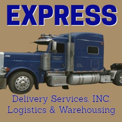 Express Delivery Services logo with truck